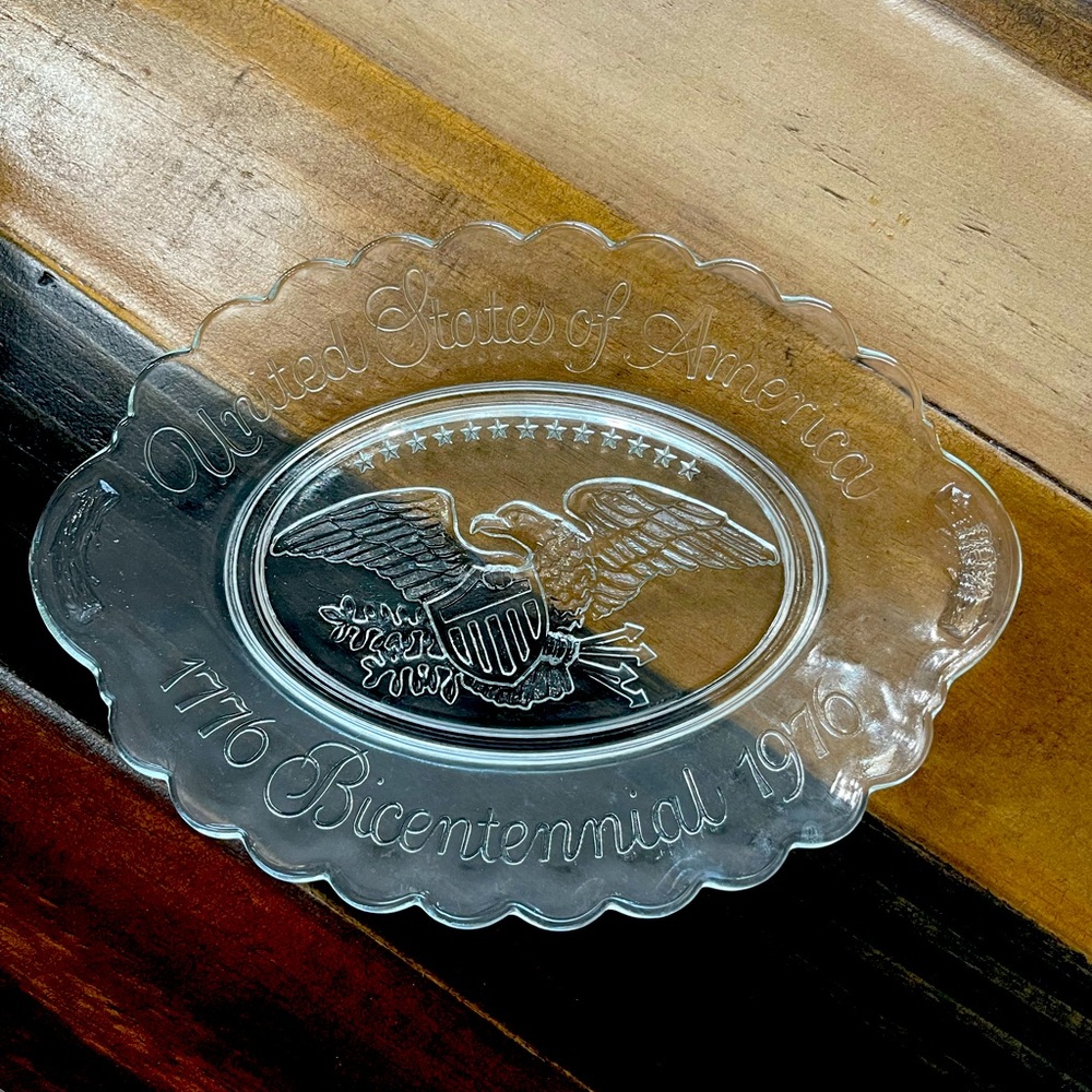 United States 1776 Bicentennial 1976 Glass Plate